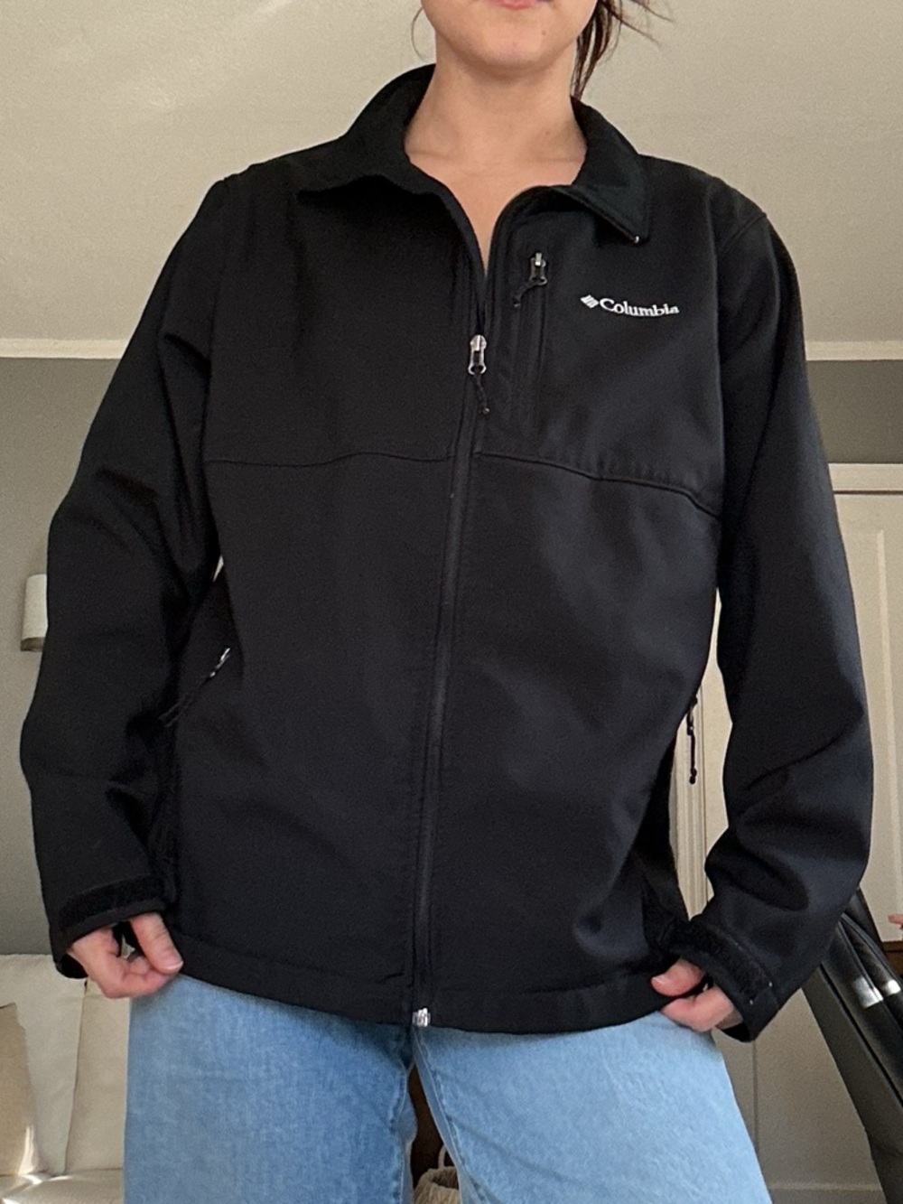 Columbia Black Full-Zip Jacket